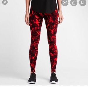 Nike Red Camo Leggings